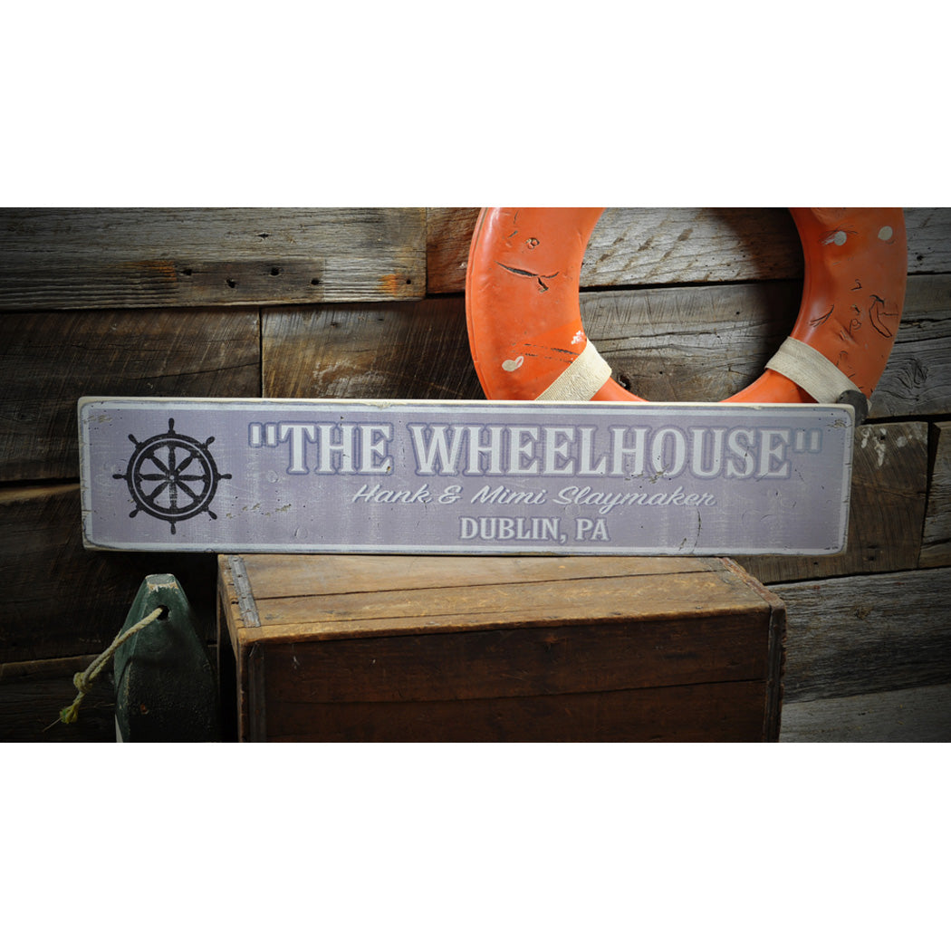 Wheelhouse Decorations Rustic Wood Sign