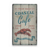 Coastal Cafe Lobster Rustic Wood Sign