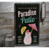 Paradise Patio Rustic Wood Sign