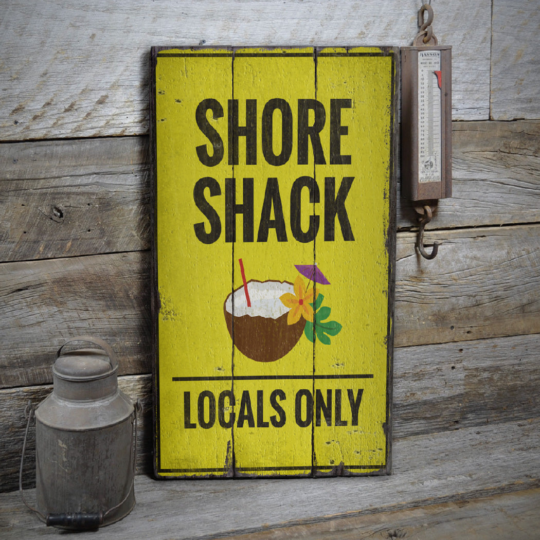 Shore Shack Rustic Wood Sign