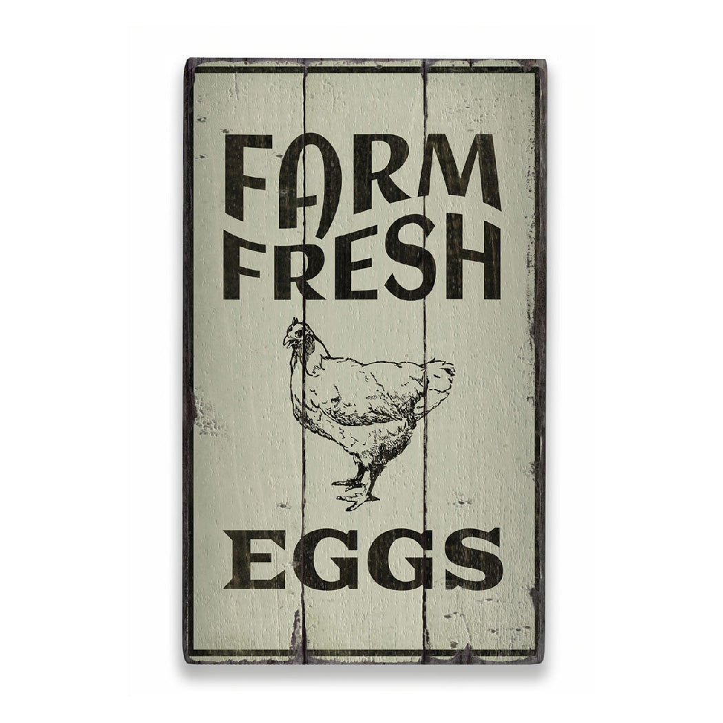 Egg Farm Rustic Wood Sign