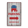 Republican Parking Rustic Wood Sign