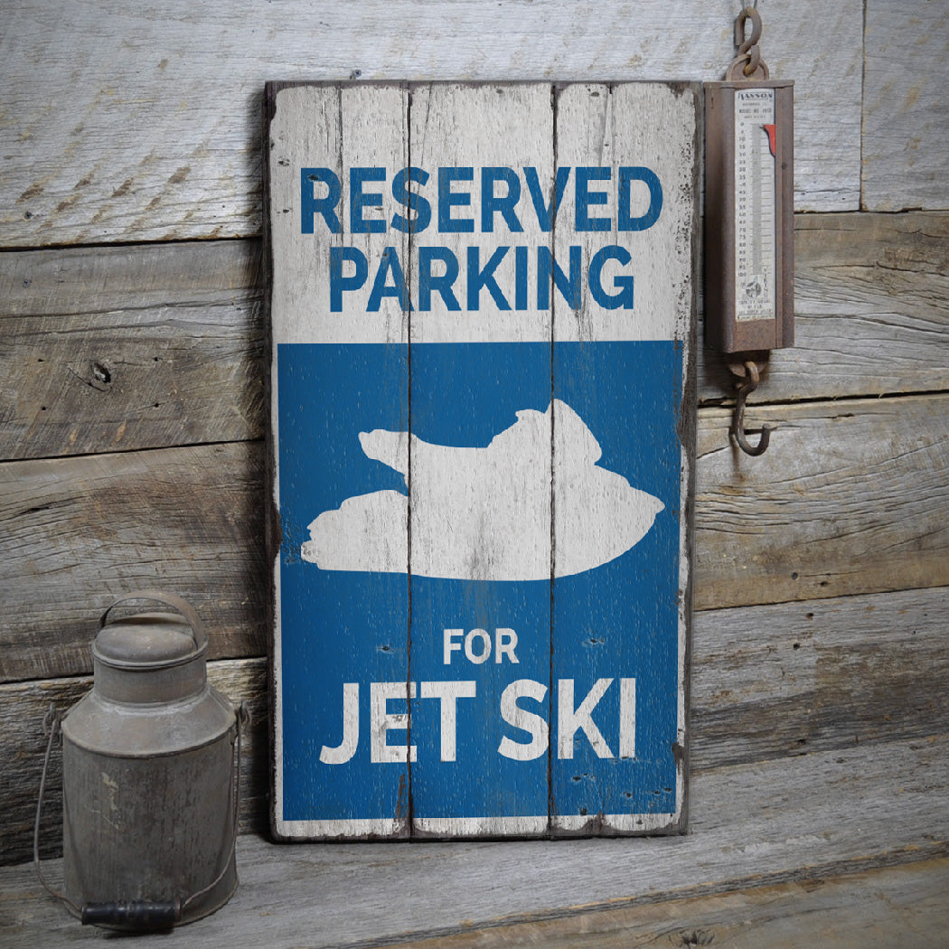 Jet Ski Rustic Wood Sign