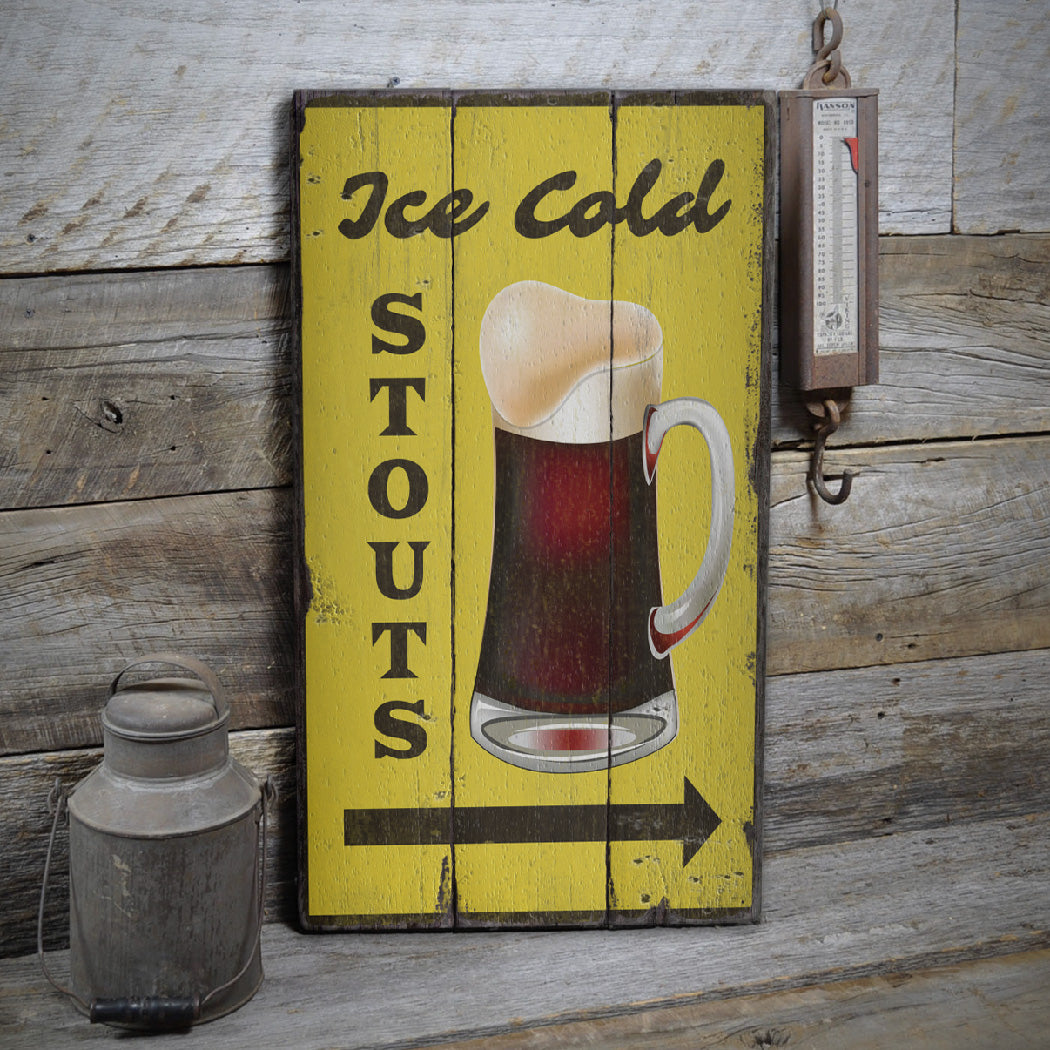 Stouts Rustic Wood Sign