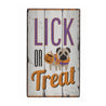 Lick or Treat Rustic Wood Sign