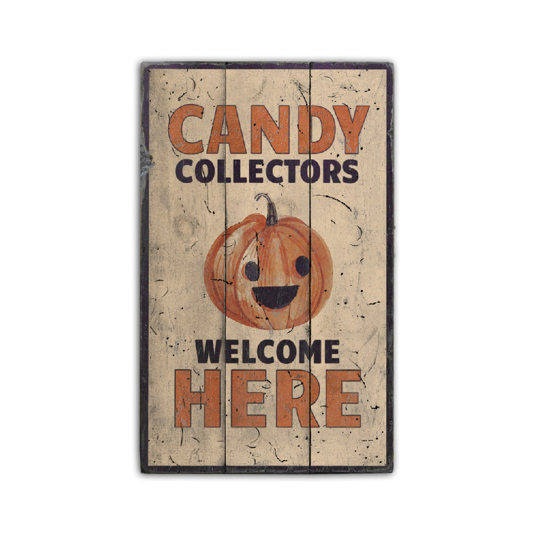 Candy Collectors Rustic Wood Sign