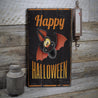 Happy Halloween Bat Rustic Wood Sign