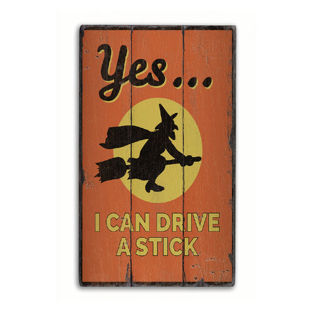 I Can Drive A Stick Rustic Wood Sign