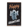 Happy Haunting Ghost Rustic Wood Sign