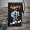 Happy Haunting Ghost Rustic Wood Sign