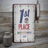 1st Place Ugly Sweater Contest Rustic Wood Sign