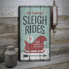 Sleigh Rides Arrow Rustic Wood Sign