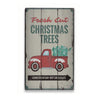 Fresh Cut Christmas Trees Rustic Wood Sign