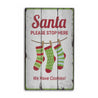 Santa Please Stop Here Christmas Rustic Wood Sign