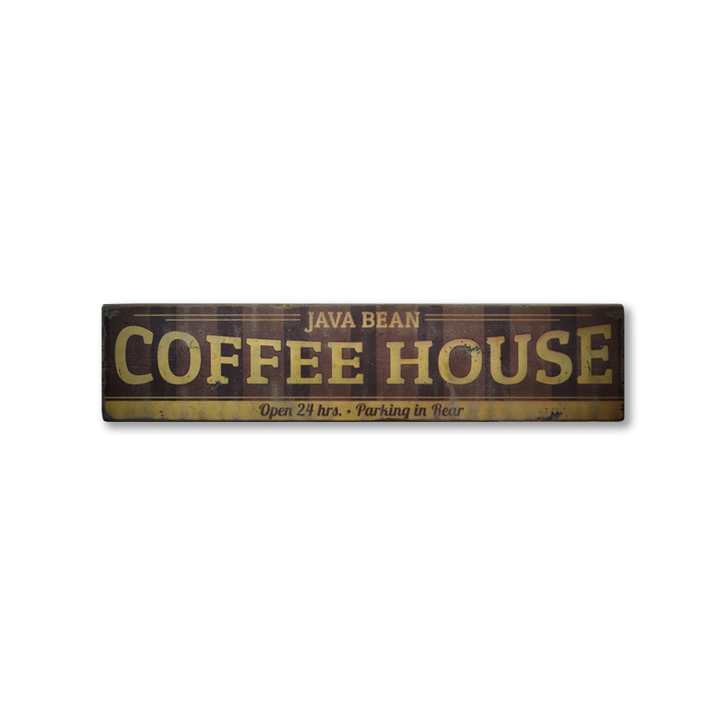 Coffehouse Rustic Wood Sign