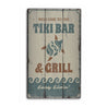 Tiki Bar Turtle Rustic Wood Sign