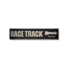 Race Tracks Rustic Wood Sign