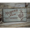 Mermaid Inn Rustic Wood Sign