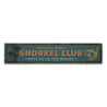 Snorkel Club Rustic Wood Sign