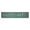 Seahorse Inn Welcome Rustic Wood Sign