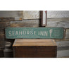 Seahorse Inn Welcome Rustic Wood Sign