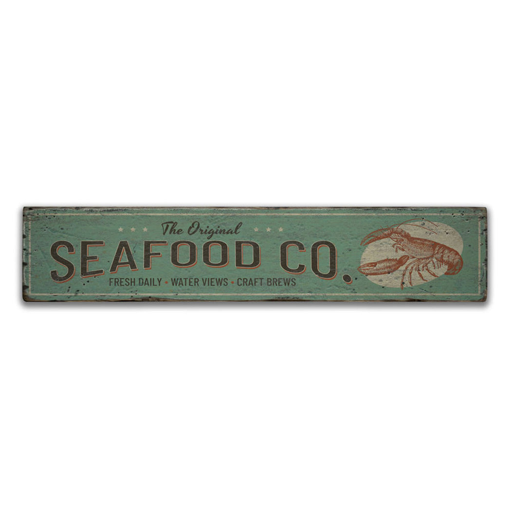 Seafood Company Rustic Wood Sign