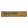 Beach Party Directional Rustic Wood Sign