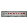 Island Yacht Club Rustic Wood Sign