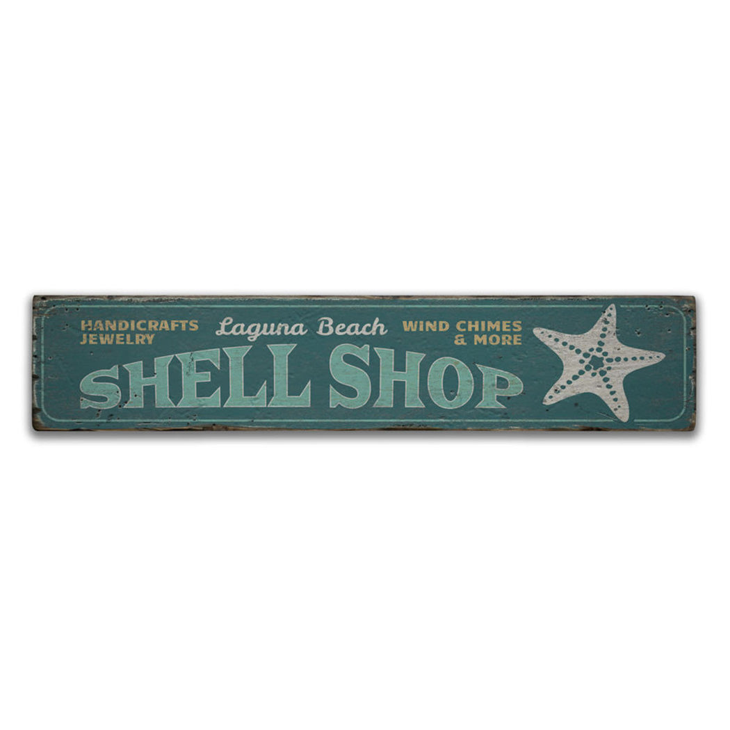 Shell Shop Rustic Wood Sign