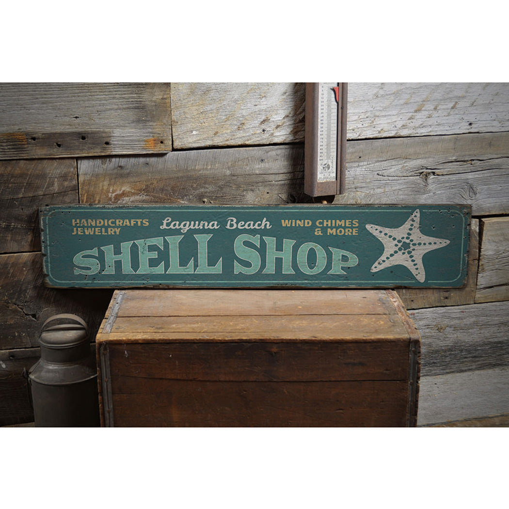 Shell Shop Rustic Wood Sign