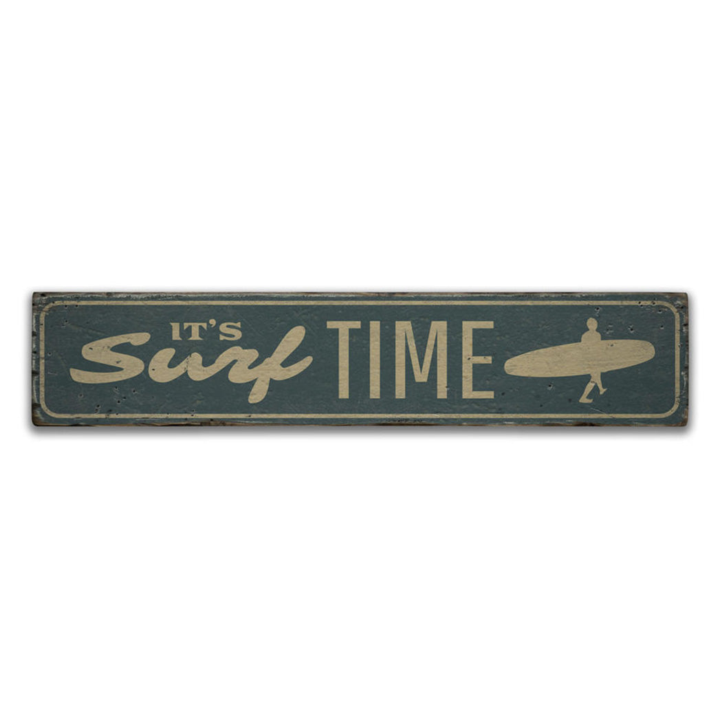 Surf Time Rustic Wood Sign