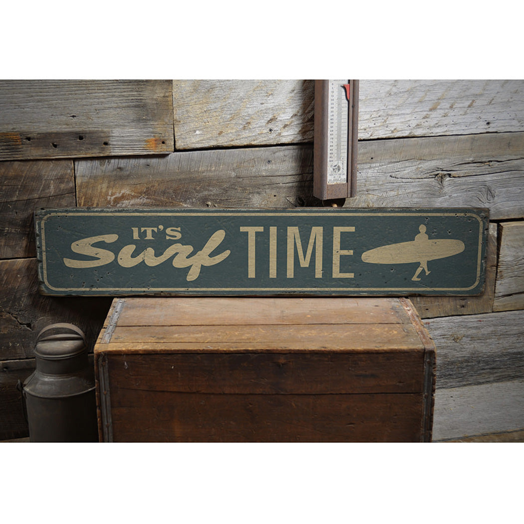 Surf Time Rustic Wood Sign