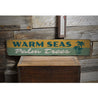 Warm Seas and Palm Trees Rustic Wood Sign