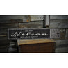 Wine & Beer Co. Rustic Wood Sign