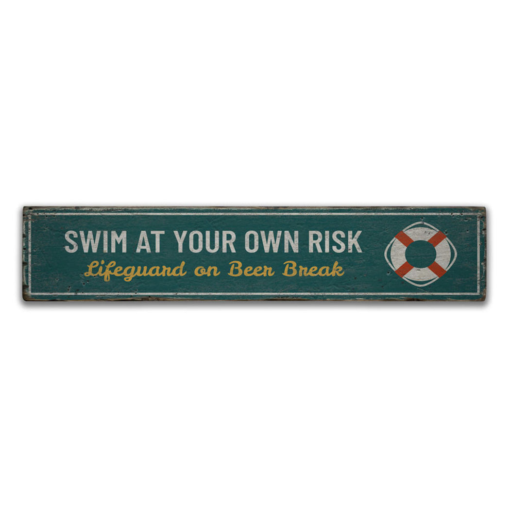Flotation Device Rustic Wood Sign – Lizton Sign Shop
