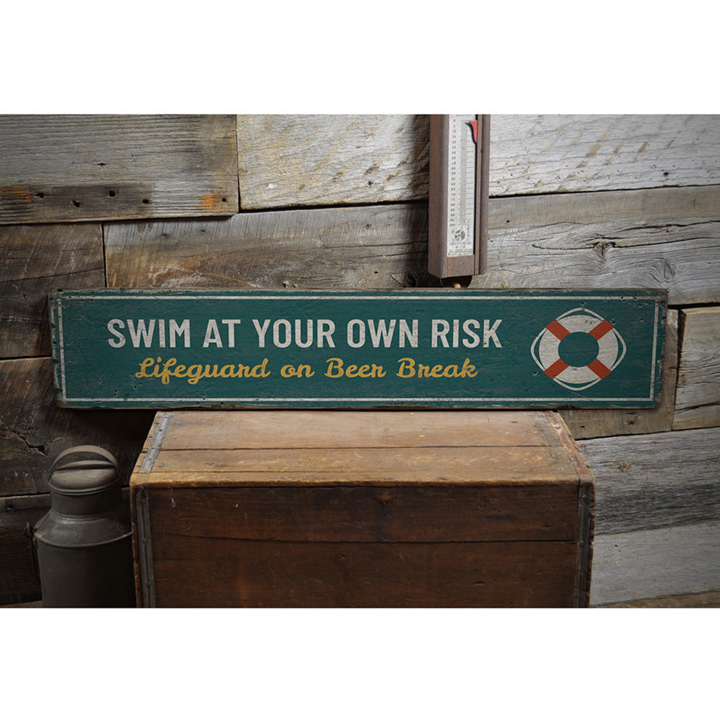 Flotation Device Rustic Wood Sign