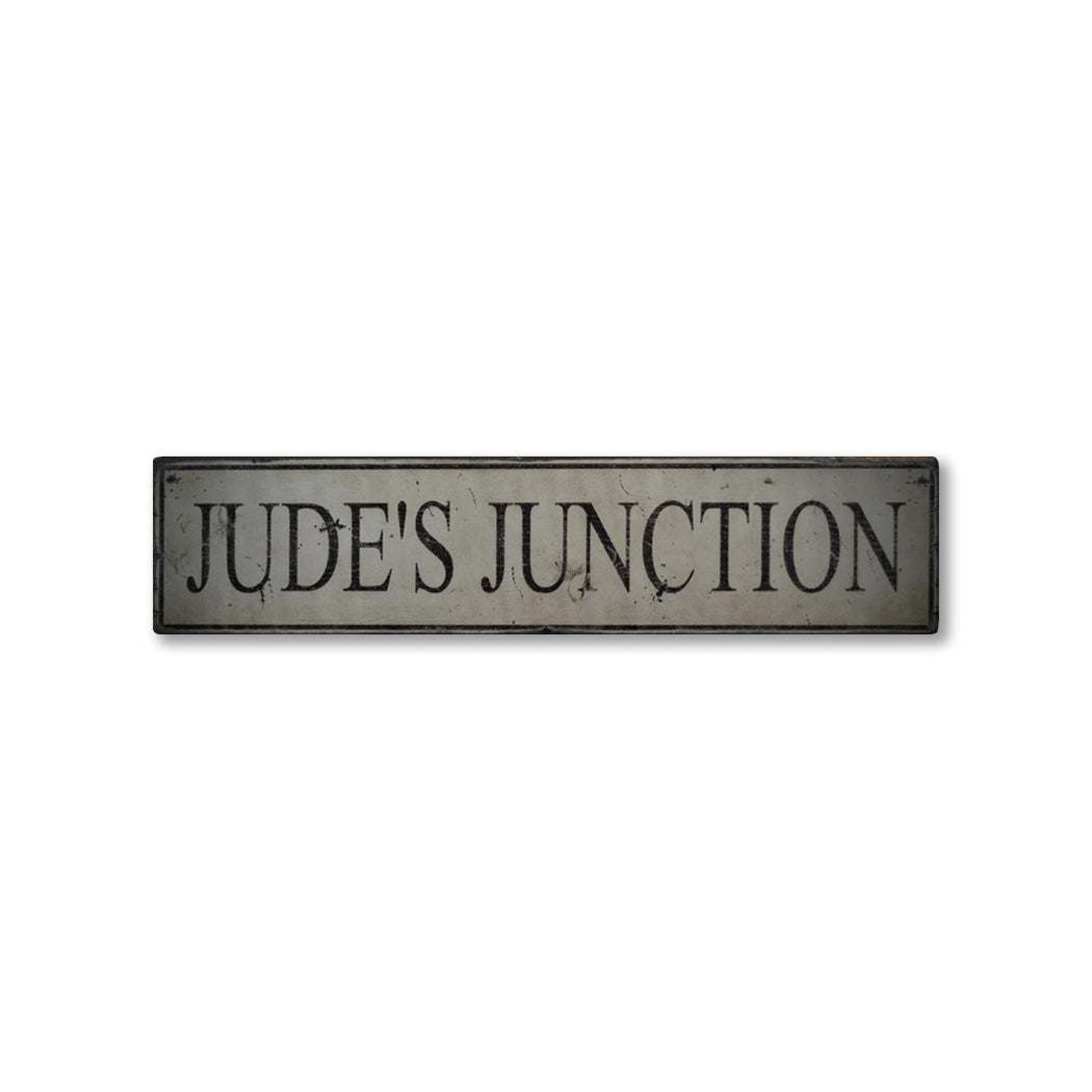 Junction Name Rustic Wood Sign