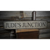 Junction Name Rustic Wood Sign