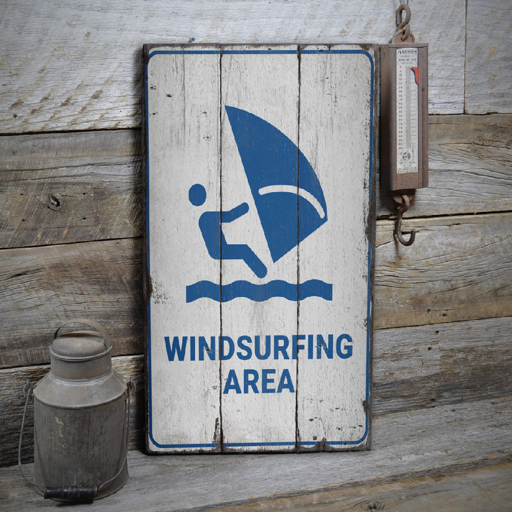 Windsurfing Rustic Wood Sign