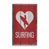 Love Surfing Rustic Wood Sign