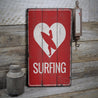 Love Surfing Rustic Wood Sign