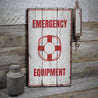 Emergency Equipment Rustic Wood Sign