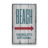 Beach Swimsuits Optional Rustic Wood Sign