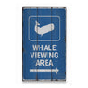 Whale Viewing Area Rustic Wood Sign