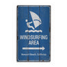 Windsurfing Area Arrow Rustic Wood Sign