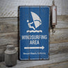 Windsurfing Area Arrow Rustic Wood Sign