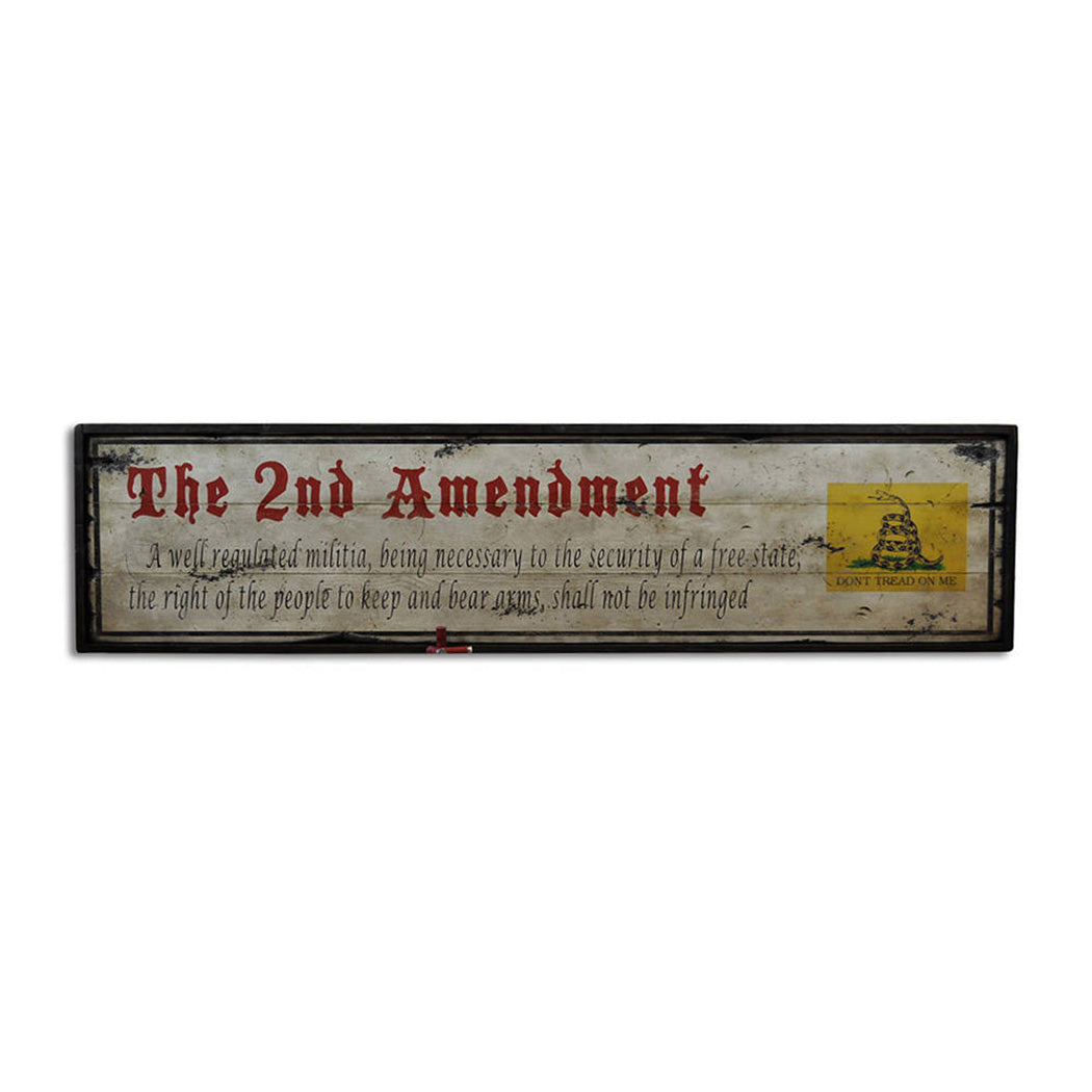 2nd Amendment Rustic Wood Sign