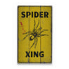 Spider Crossing Rustic Wood Sign