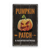 Pumpkin Patch Jack O Lantern Rustic Wood Sign