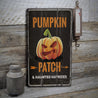 Pumpkin Patch Jack O Lantern Rustic Wood Sign